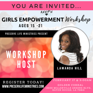 Girl Empowerment Workshop Flyer